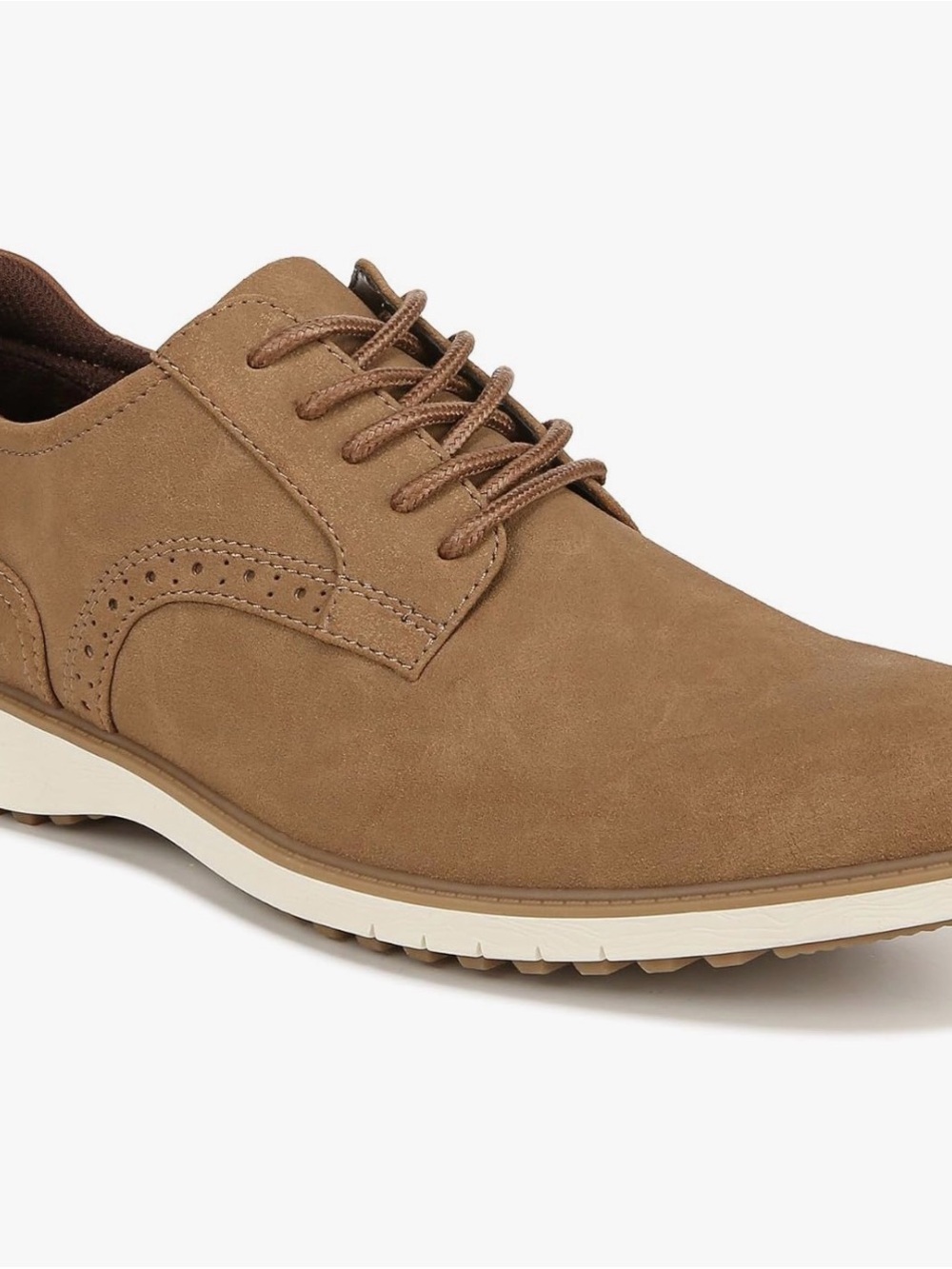 Dr. Scholl's Men's Brown Suede Lace-Up Derby